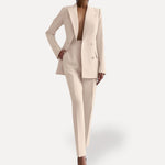 Olivia | Women's Double Breasted Tailored Blazer - White