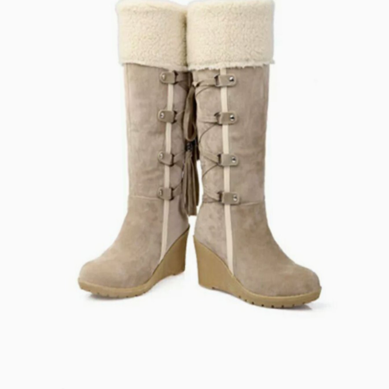 Edith | Women's Wedge Knee-High Boots