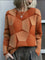 Lara | Women's Long Sleeve Geometric Jumper - Orange
