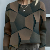 Lara | Women's Long Sleeve Geometric Jumper
