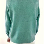 Sloane | Women's Long Sleeve V Neck Relaxed Fit Jumper - Emerald Green