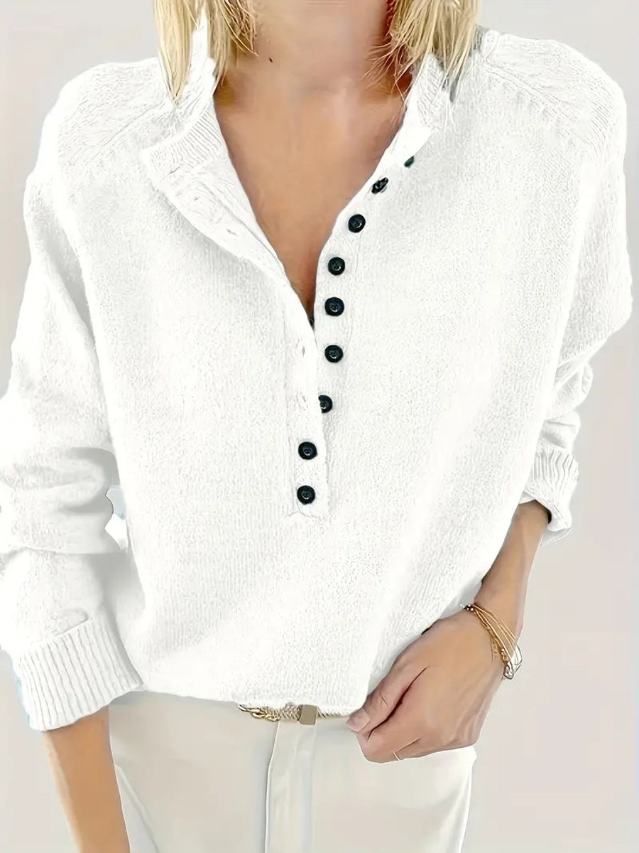 Sloane | Women's Long Sleeve V Neck Relaxed Fit Jumper