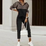 Iris | Women's Hooded Oversized Half Zip Hoodie - Dark Grey