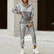 Iris | Women's Hooded Oversized Half Zip Hoodie - Grey