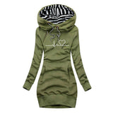 Poppy | Women's Hooded Long Sleeve Jumper - Green