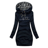 Poppy | Women's Hooded Long Sleeve Jumper - Blue