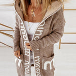 Ingrid | Women's Hooded Open Front Longline Coat - Brown