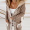 Ingrid | Women's Hooded Open Front Longline Coat - Brown
