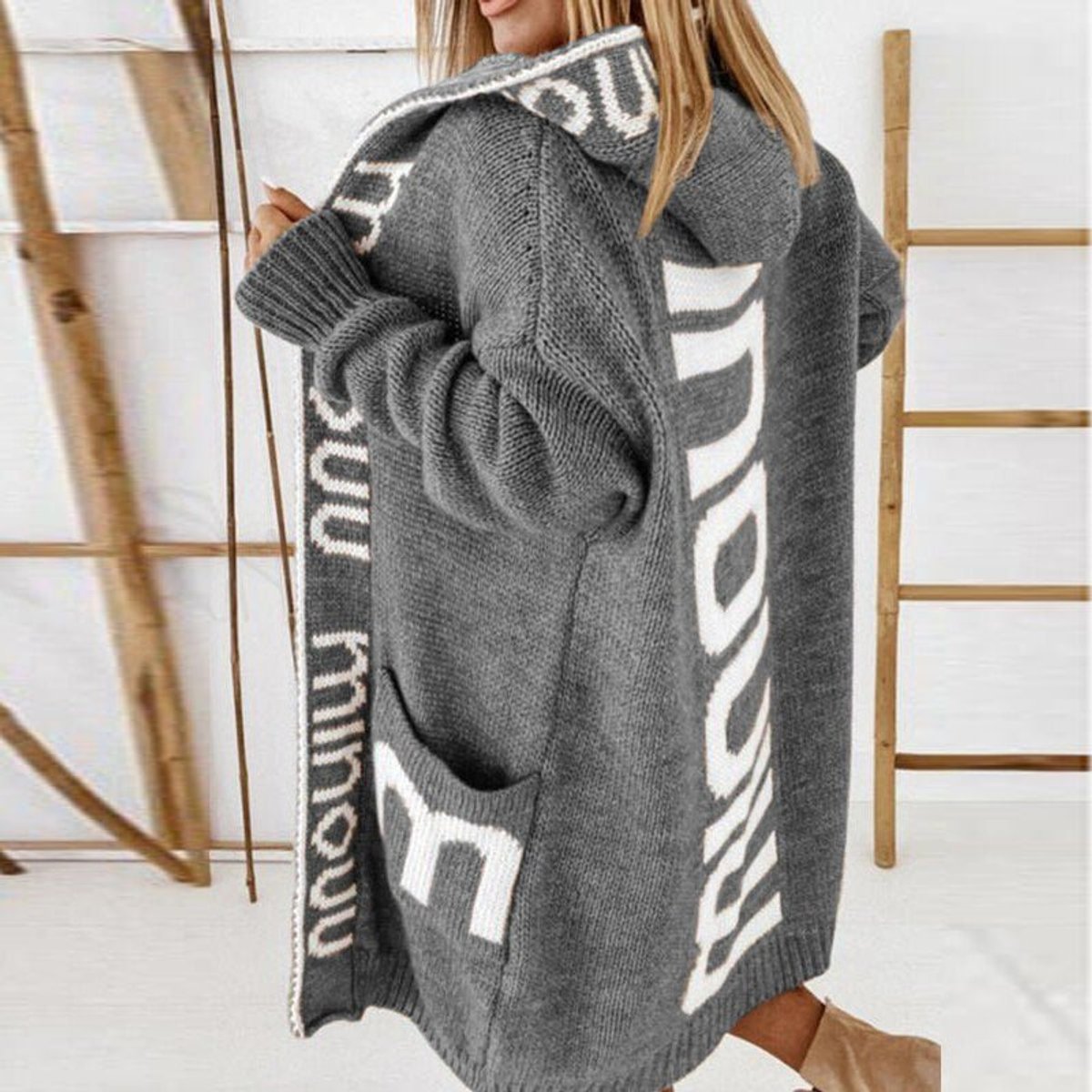 Ingrid | Women's Hooded Open Front Longline Coat