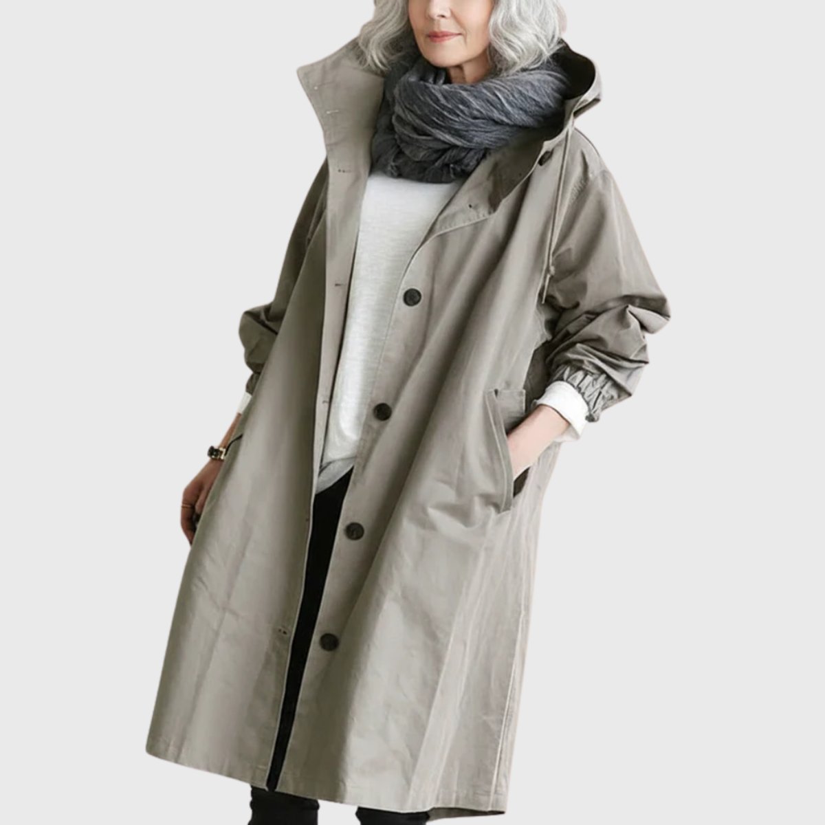 Ruth | Women's Hooded Waterproof Oversized Trench Coat