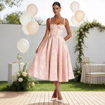 Vera | Women's Ruched Corset Midi Cocktail Dress
