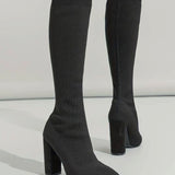Emilia | Women's Block Heel Knee High Sock Boots