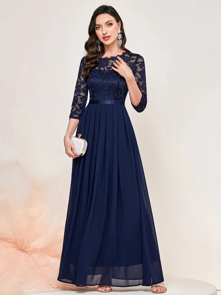 Ethel | Women's Three Quarter Sleeve Maxi Dress