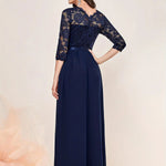 Ethel | Women's Three Quarter Sleeve Maxi Dress