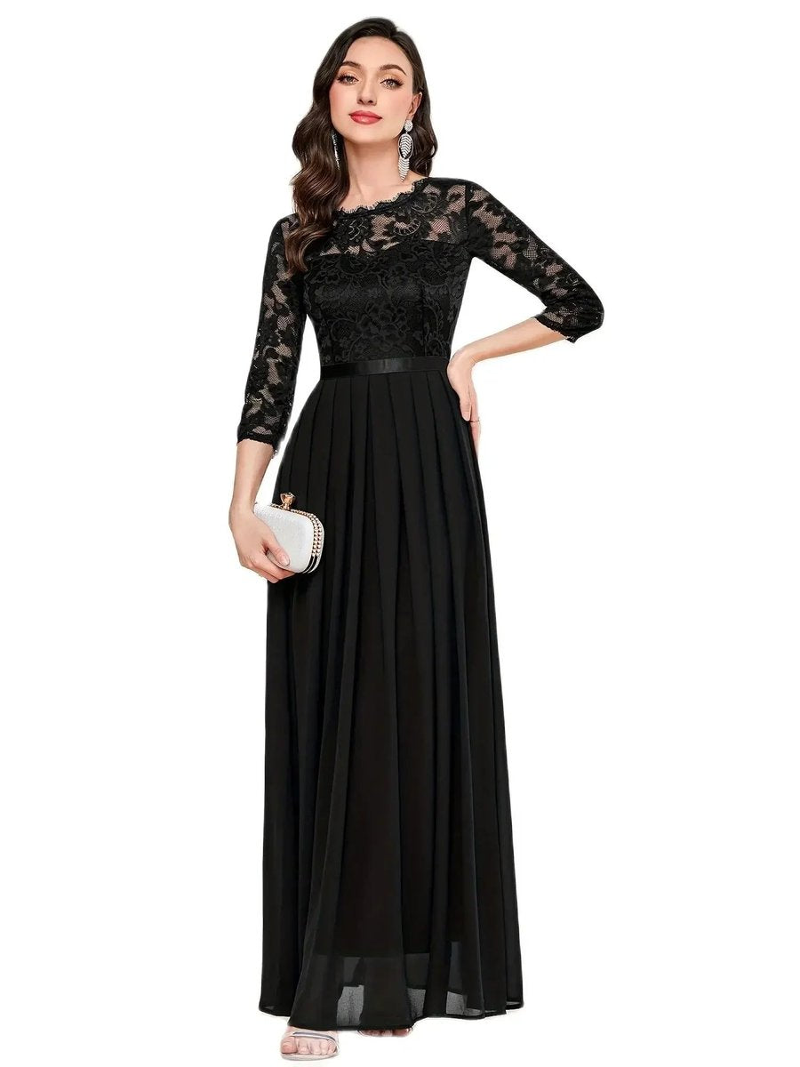 Ethel | Women's Three Quarter Sleeve Maxi Dress