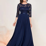 Ethel | Women's Three Quarter Sleeve Maxi Dress