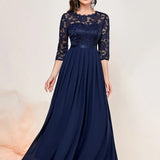 Ethel | Women's Three Quarter Sleeve Maxi Dress