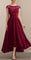 Genevieve | Women's Chiffon Maxi Dress - Burgundy