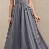 Genevieve | Women's Chiffon Maxi Dress - Grey
