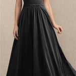 Genevieve | Women's Chiffon Maxi Dress - Black