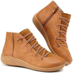 Candida | Women's Side Zip Leather Look Ankle Boots