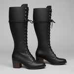 Celia | Women's Block Heel Studded Knee-High Boots