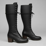 Celia | Women's Block Heel Studded Knee-High Boots