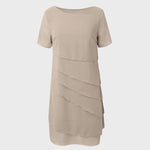 Ava | Women's Chiffon Short Sleeve Midi Cocktail Dress
