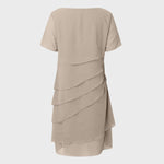 Ava | Women's Chiffon Short Sleeve Midi Cocktail Dress