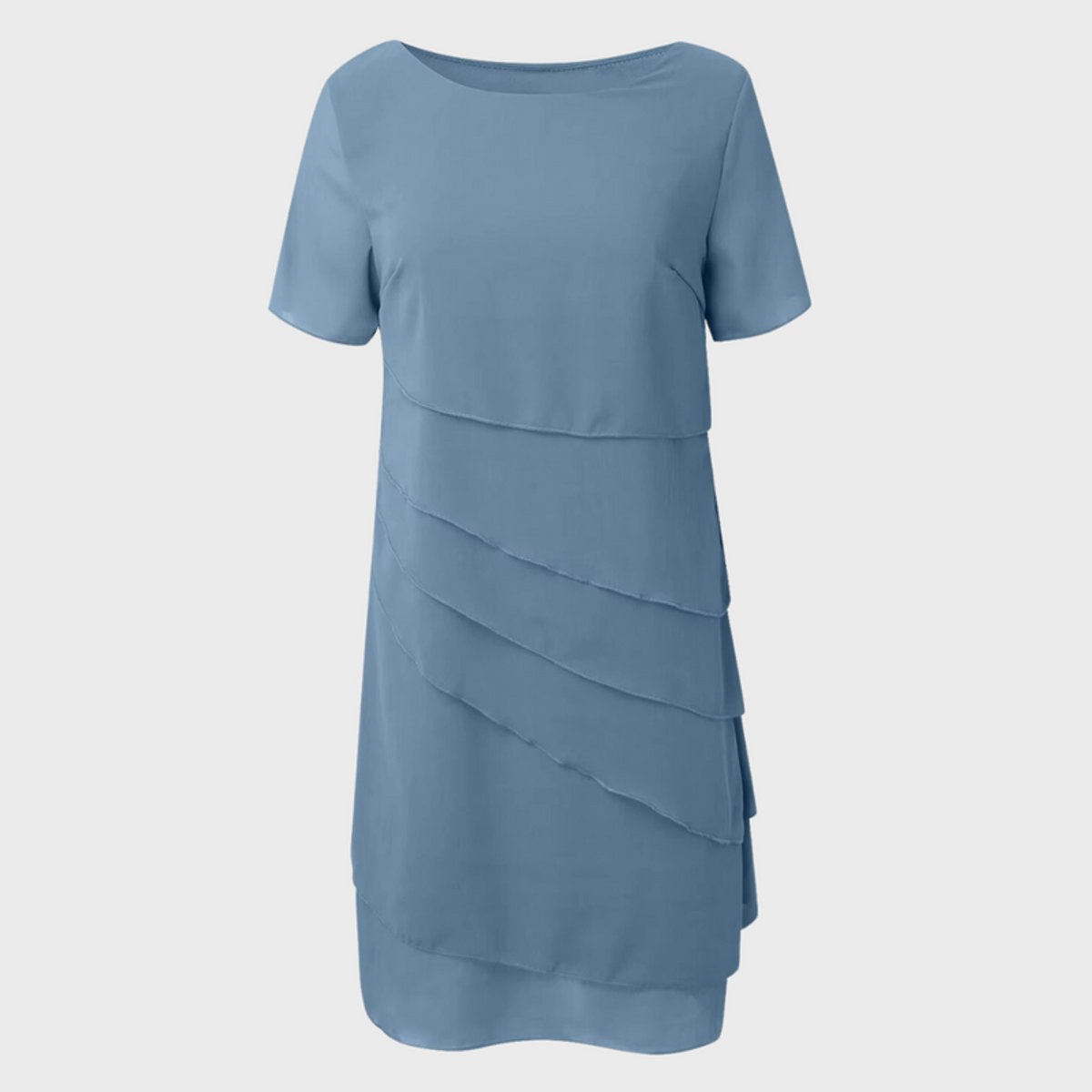 Ava | Women's Chiffon Short Sleeve Midi Cocktail Dress