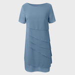 Ava | Women's Chiffon Short Sleeve Midi Cocktail Dress