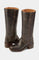 Josephine | Women's Leather Look Knee-High Boots - Brown