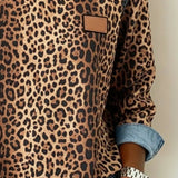 Dahlia | Women's Long Sleeve Leopard Print Patchwork Jumper