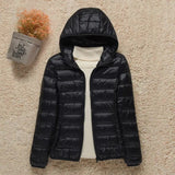 Valentina | Women's Quilted Hooded Puffer Jacket - Black