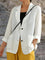 Bernadette | Women's Oversized Relaxed Fit Linen Look Blazer - White