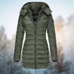 Eloise | Women's Quilted Hooded Padded Puffer Jacket - Green