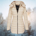 Eloise | Women's Quilted Hooded Padded Puffer Jacket - Khaki