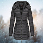 Eloise | Women's Quilted Hooded Padded Puffer Jacket - Black