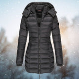 Eloise | Women's Quilted Hooded Padded Puffer Jacket - Black