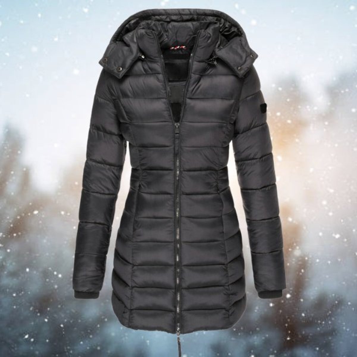 Eloise | Women's Quilted Hooded Padded Puffer Jacket - Black