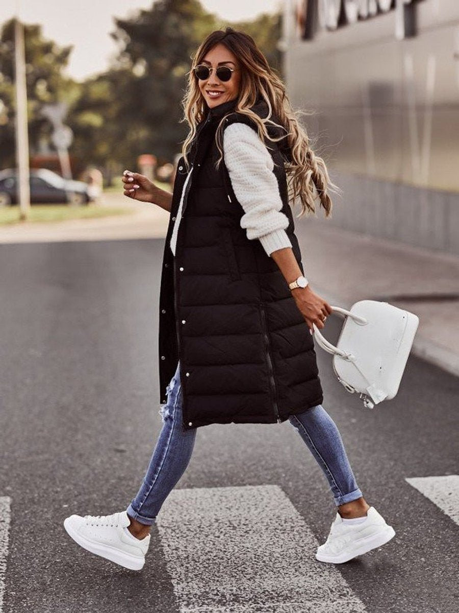 Valerie | Women's Quilted Hooded Sleeveless Puffer Jacket