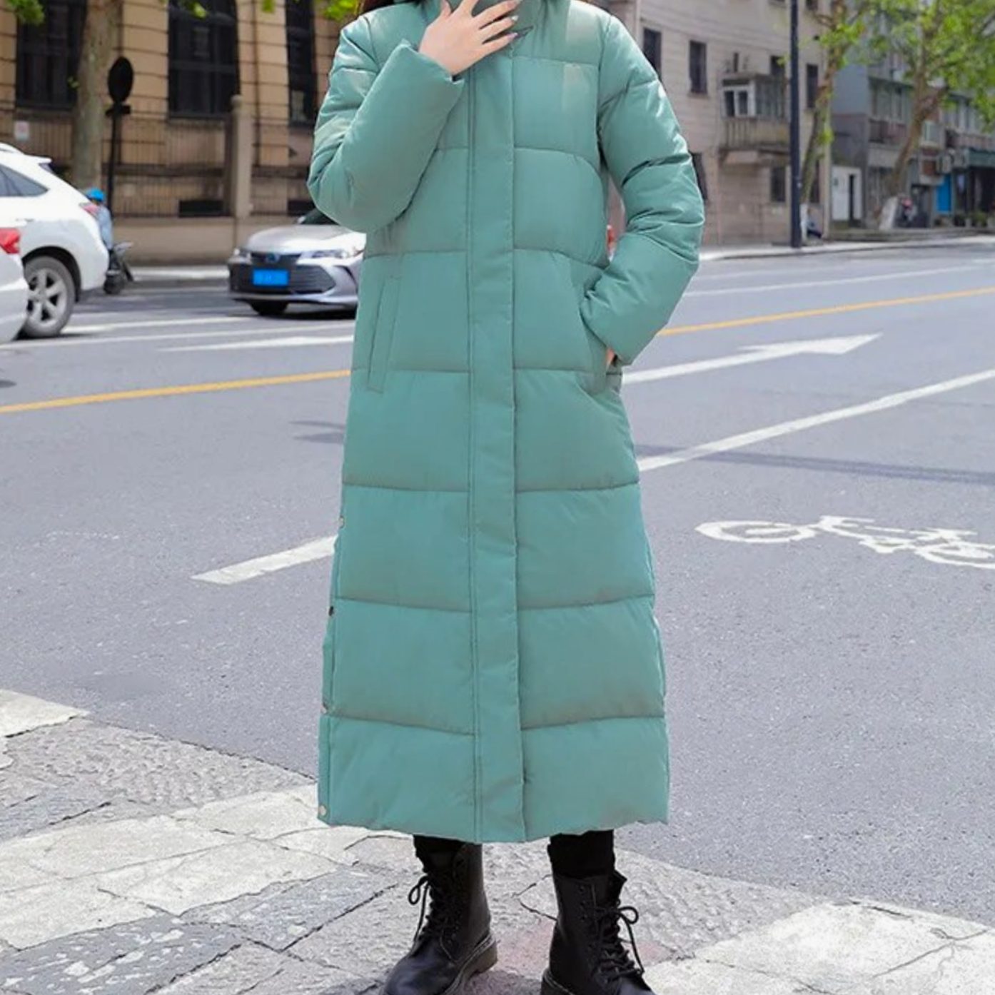Caroline | Women's Quilted Padded Puffer Jacket - Green