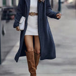 Isabel | Women's Hooded Oversized Relaxed Fit Puffer Jacket - Navy