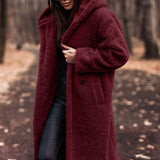 Isabel | Women's Hooded Oversized Relaxed Fit Puffer Jacket - Red