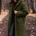 Isabel | Women's Hooded Oversized Relaxed Fit Puffer Jacket - Dark Green