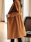 Winter | Women's Tailored Belted Longline Coat - Camel