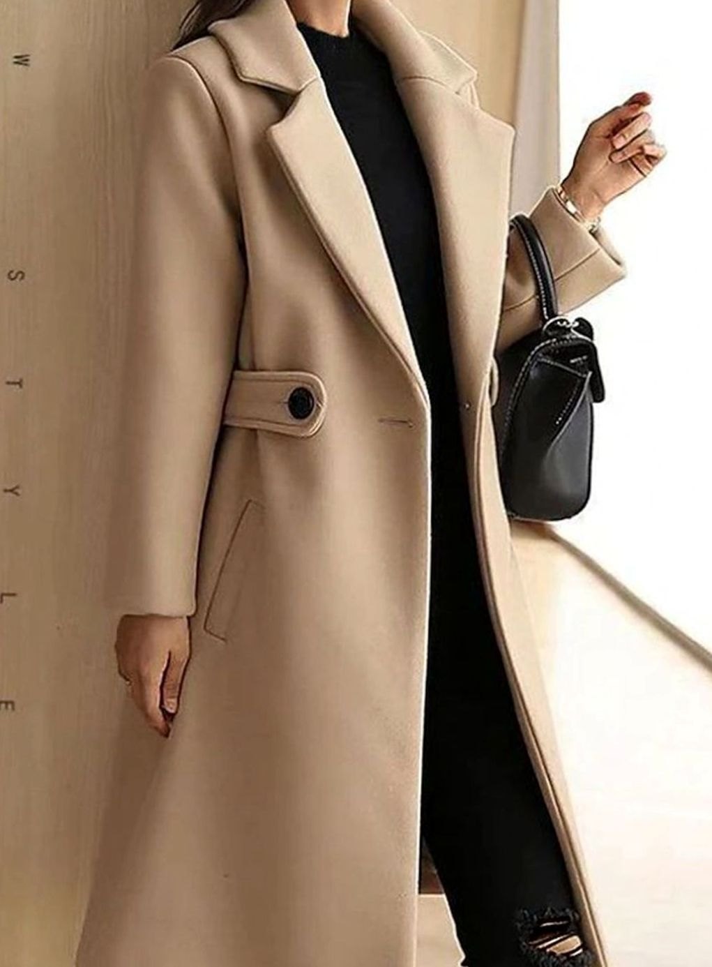 Winter | Women's Tailored Belted Longline Coat - Brown