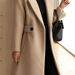 Winter | Women's Tailored Belted Longline Coat - Brown