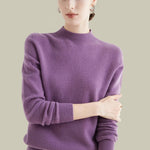 Deborah | Women's Long Sleeve Oversized Wool Blend Turtleneck Jumper