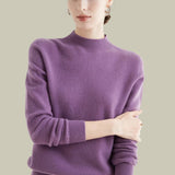 Deborah | Women's Long Sleeve Oversized Wool Blend Turtleneck Jumper